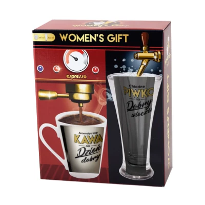 BG-ZESTAW KUBEK 300ML+SZKLANKA DO PIWA 300ML