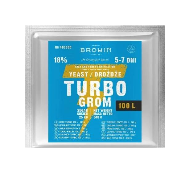 BROWIN-DROŻDŻE GORZELNICZE TURBO GROM 100L 403300
