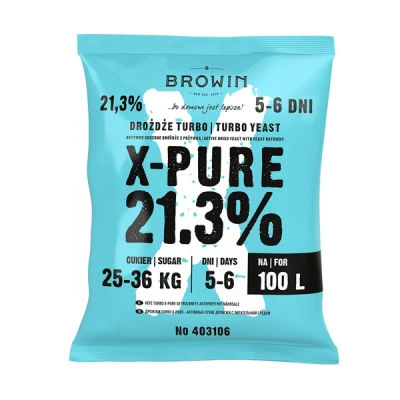 BROWIN-DROŻDŻE TURBO X-PURE 21,3% 360G 100L  403106
