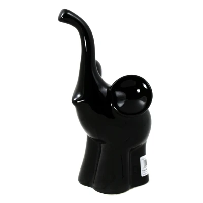 CER-SŁOŃ PLASTUŚ MAŁY * DEKOR SZKLIWO CZARNE* C-556SZK