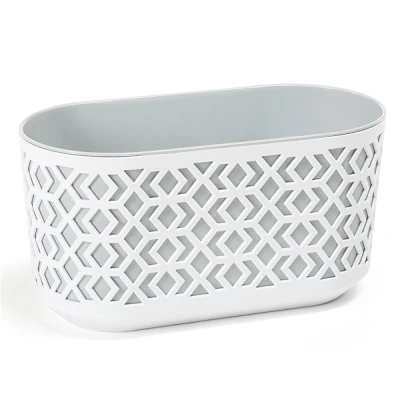 LAM-SKRZYNKA *AZTEK* 40CM BIAŁY/JASNY SZARY