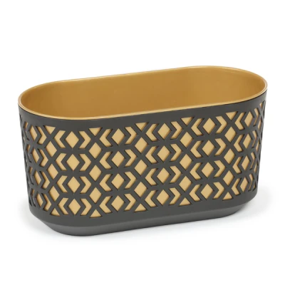 LAM-SKRZYNKA *AZTEK* 40CM CZARNY/ZŁOTY JASNY