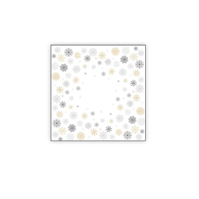 MAR-SERWETA WODOODPORNA SREBRNO-ZŁOTY *MROZIK* 79X79CM