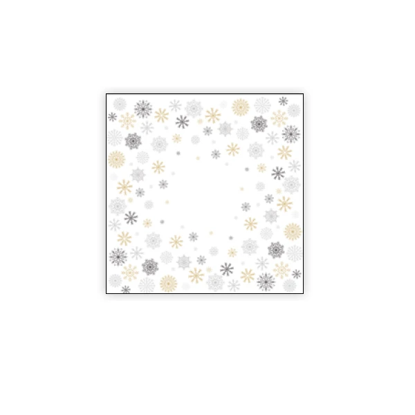 MAR-SERWETA WODOODPORNA SREBRNO-ZŁOTY *MROZIK* 79X79CM