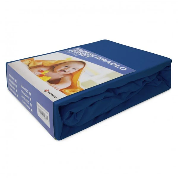 Prześcieradło z gumką Jersey Home 90 × 200 cm granat