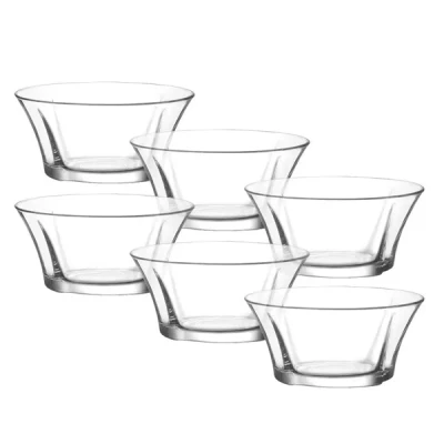 SALATERKA SZKLANA PRZEZROCZYSTA MISKA KWADRATOWA KOMPLET 6 szt. 12 cm