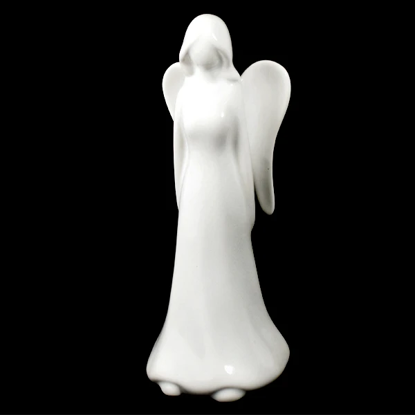 CER-ANIOŁ FALOWANA SUKNIA *SZKLIWO BIAŁE* C-598SZB