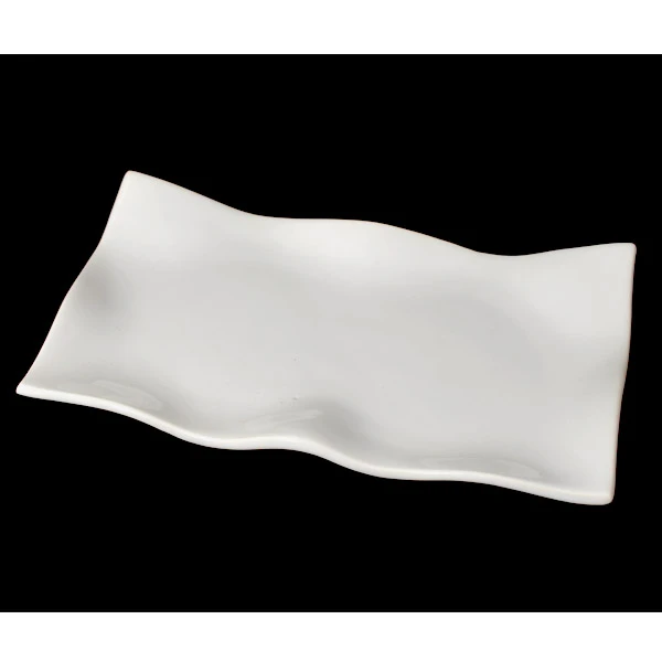 CER-PODSTAWKA FALOWANA PROSTOKĄT *SZKLIWO BIAŁE* C-635SZB