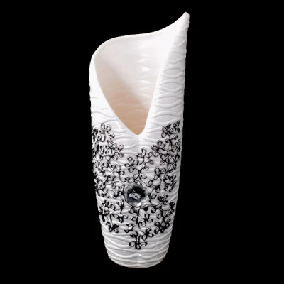 CER-WAZON RĘKAW Z RELIEFEM  MAŁY *DEKOR SREBRO* C-606DS