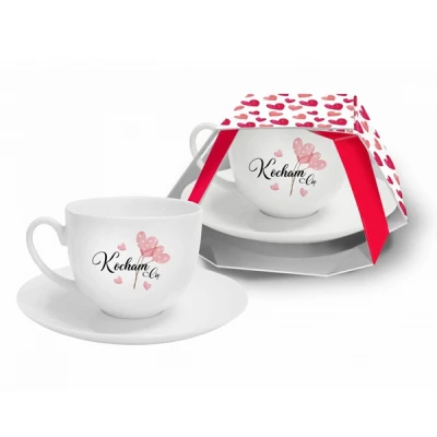 CF-FILIŻANKA Z SPODKIEM 220ML WALENTYNKI *KOCHAM CIĘ*