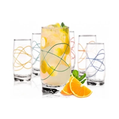 GLASMARK-6 SZKLANEK *FALOWANE NITKI* 350ML 4127