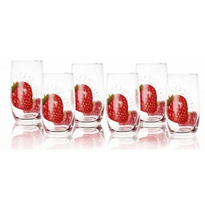 GLASMARK-6 SZKLANEK *TRUSKAWKA* WYSOKA 320ML