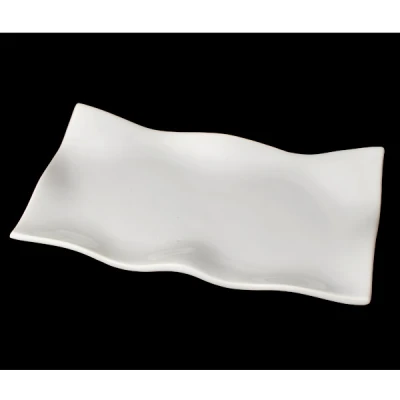 CER-PODSTAWKA FALOWANA PROSTOKĄT *SZKLIWO BIAŁE* C-635SZB