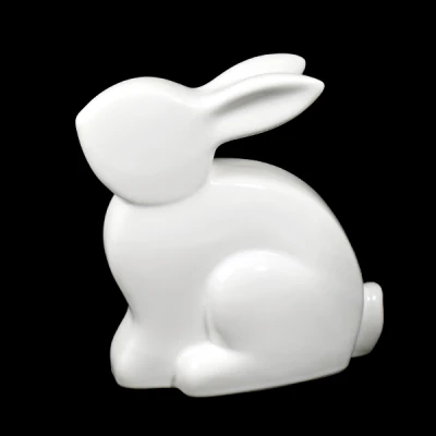 CER-ZAJĄC PLAYBOY DUŻY *SZKLIWO BIAŁE* C-464SZB