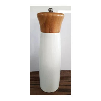 MMG-MŁYNEK DREWNIANY BIAŁY CERAMICZNY 21CM  37324