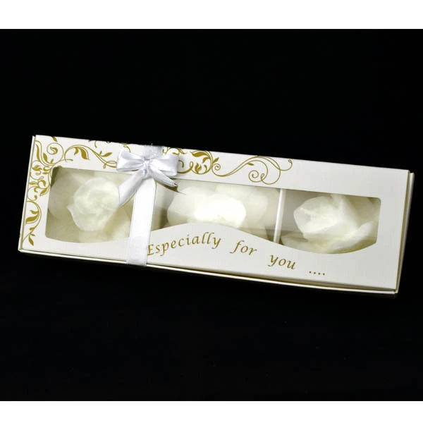 ADPAL-KPL. 3 ŚWIEC *RÓŻA* A-25/4 STEARYNOWY AROMAT *BIAŁY*