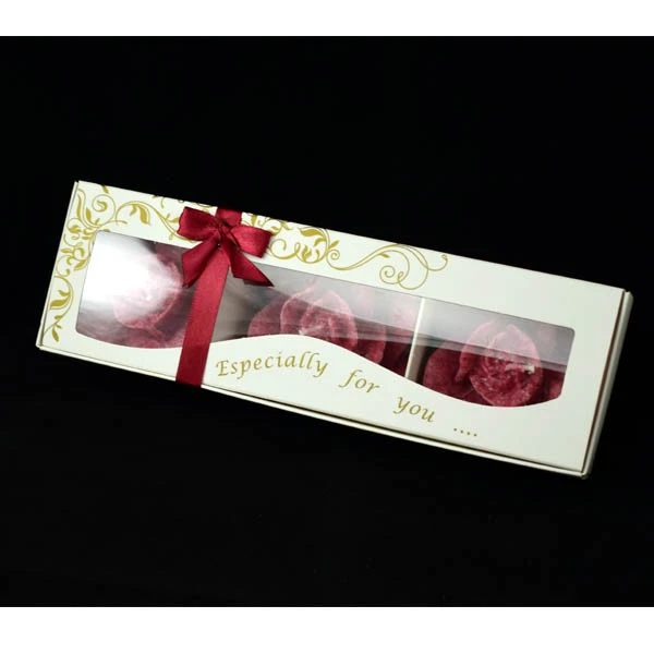 ADPAL-KPL. 3 ŚWIEC *RÓŻA* A-25/4 STEARYNOWY AROMAT *CZERWONY*