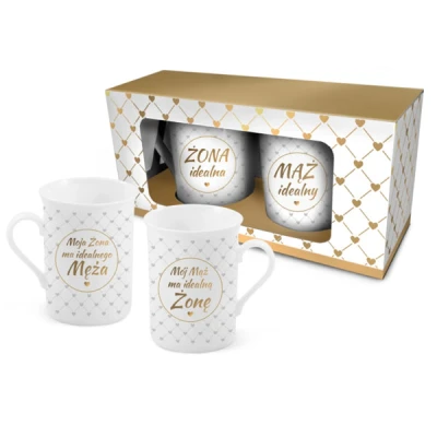 BG-ZESTAW 2 KUBKÓW 290ML *IDEALNY MĄŻ I ŻONA*