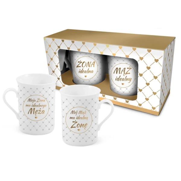 BG-ZESTAW 2 KUBKÓW 290ML *IDEALNY MĄŻ I ŻONA*