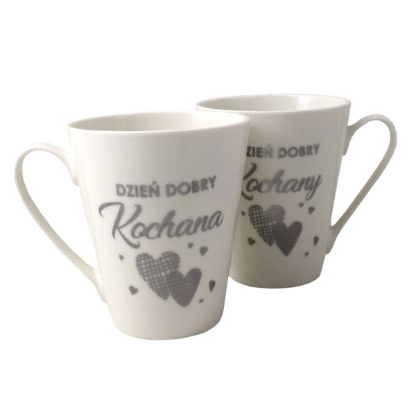 BG-ZESTAW 2 KUBKÓW ŚLUBNYCH *DZIEŃ DOBRY KOCHANA/KOCHANY*