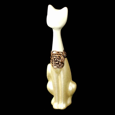 CER-KOT RUSKI ŚREDNI *1/2 RÓŻA-KREM* C-118-1/2R