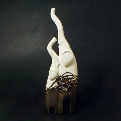 CER-SŁOŃ MAMUSIA MAŁY *DECOR 1/2 ZŁOTO* C-573-1/2Z