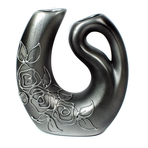 CER-WAZON 2 WLOTY *SREBRO DECOR SZARY* C-211DSZ