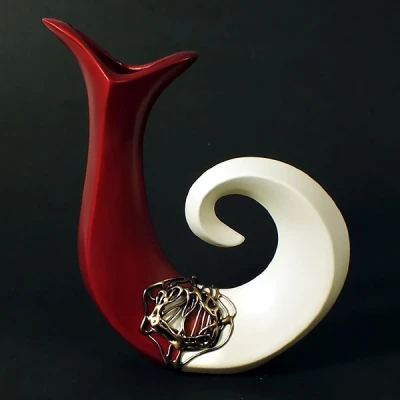 CER-WAZON WIOLONCZELA KWIAT *DECOR MAHOŃ* C-473DM