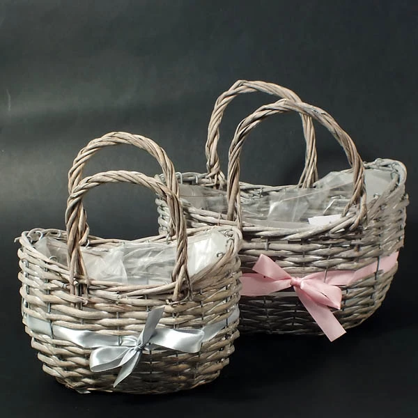 DM-2 KOSZE WIKLINOWE Z USZAMI SZARE DM10