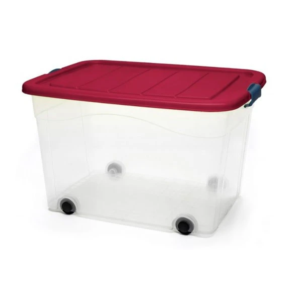 KON-POJEMNIK ROLLER BOX 40L *POKRYWA WIŚNIA* 8996.4