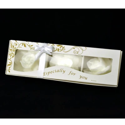 ADPAL-KPL. 3 ŚWIEC *RÓŻA* A-25/4 STEARYNOWY AROMAT *BIAŁY*