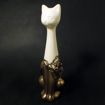 CER-KOT RUSKI DUŻY *DEKOR 1/2 ZŁOTO* C-117-1/2Z