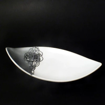 CER-PODSTAWKA STROIK ŁÓDKA DUŻA *1/2 SREBRO* C-260-1/2S