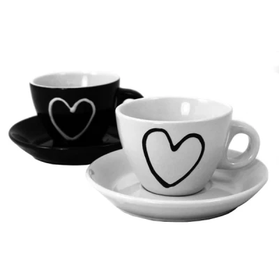 ON-KPL. 6 FILIŻANEK + PODSTAWKI *SERCE* 0,09L 126992