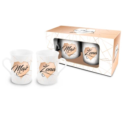 BG-ZESTAW 2-KUBKÓW 290ML *MĄŻ/ŻONA*