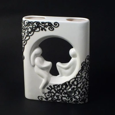 CER-AKT PARA W KOLE *DECOR SREBRO* C-689DS