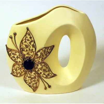 CERKAM-WAZON MAŁY PŁASKI Z OTWOREM C-366D