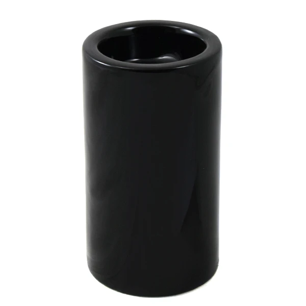 CER-ŚWIECZNIK TUBA DUŻA* DEKOR SZKLIWO CZARNE* C-506SZK