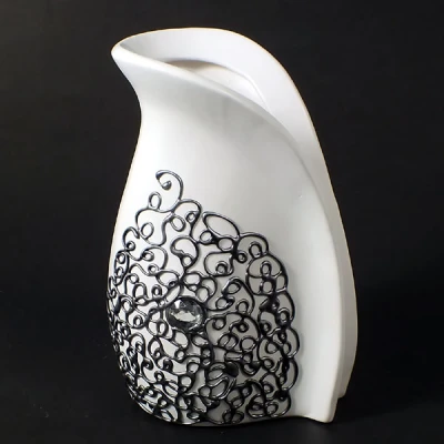 CER-WAZON DZBAN WYSOKI *DECOR SREBRO* C-384DS