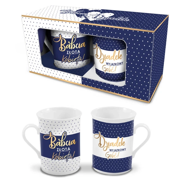 CF-KPL. 2 KUBKÓW 290 *BABCIA ZŁOTA KOBIETA/DZIADEK WYJĄTKOWY GOŚĆ*