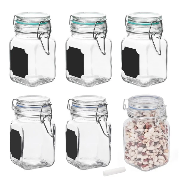 TAD-ZESTAW 6 SŁOIKÓW 250ML + 12 ETYKIET KREDOWYCH + 1 KREDA