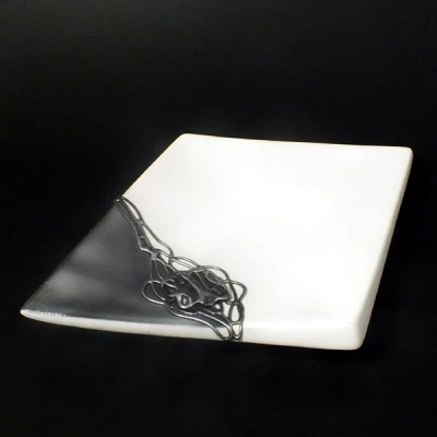 CER-PODSTAWKA ROMB DUŻY *1/2 SREBRO* C-212-1/2S