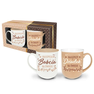 CF-KPL. 2 KUBKÓW 350 *NAJLEPSZA BABCIA/DZIADEK*