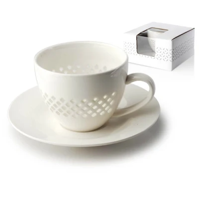 MON-FILIŻANKA + SPODEK 230ML KWADRATY