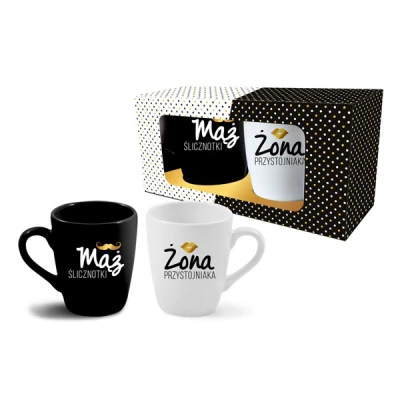BG-ZESTAW 2 KUBKÓW BARYŁKA 300ML *MĄŻ ŚLICZNOTKI/ŻONA PRZYSTOJNIAKA*