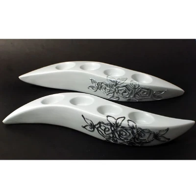 CERKAM-ŚWIECZNIK IV ADW. *DECOR SZARY* C-168DSZ