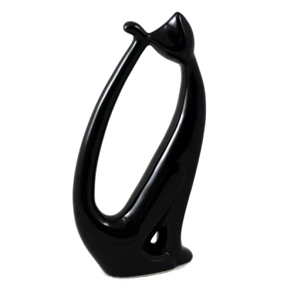 CER-KOT MODERN DŁUGI OGON *SZKLIWO CZARNE* C-339SZK