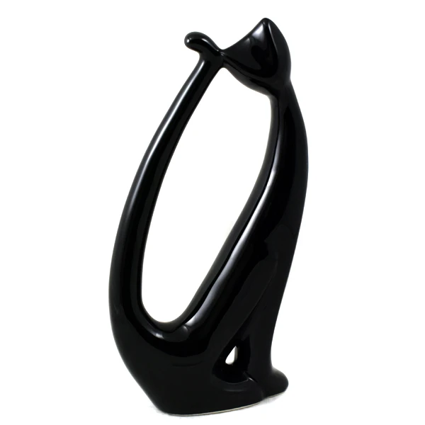 CER-KOT MODERN DŁUGI OGON *SZKLIWO CZARNE* C-339SZK