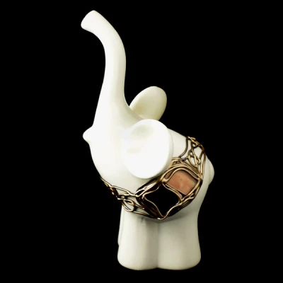 CER-SŁOŃ PLASTUŚ DUŻY *WITRAŻ-KREM* C-555W