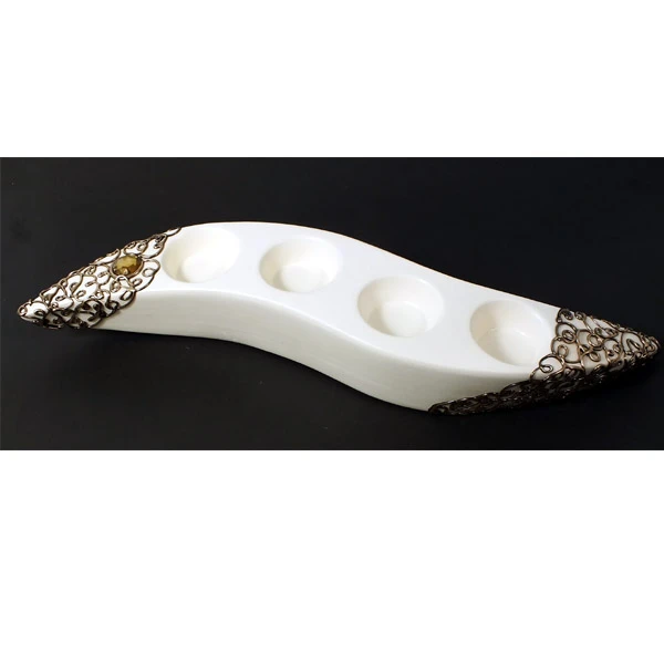 CER-ŚWIECZNIK IV ADW. *DECOR ZŁOTY* C-168DZ